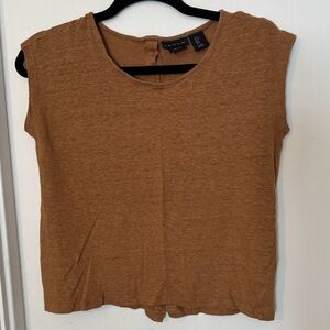 Tahari Brown Button up back size small
